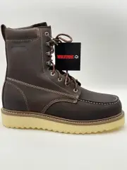 NEW WOLVERINE LOADER 8" wedge boots SZ 13 E WIDE For Men's Soft Toe in Brown