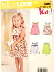 New Look 0993 Girls Toddler Dress Sizes: 1/2-4 Sewing Pattern