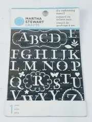 MARTHA STEWART CRAFTS DRY EMBOSSING STENCIL TRADITIONAL ALPHABET - NEW in NOS