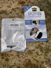 Two (2) iPhone 2in1 Fast Cable Splitter NWT Supports Audio Output & Headset Call
