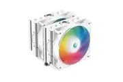 DEEPCOOL AG620 ARGB WHITE Dual-Tower CPU Cooler, 2x 120mm Fan, 6 Copper Heat Pipes, Intel LGA2066/2011-v3/2011/1700/1200/1151/1150/1155 AMD AM5/AM4