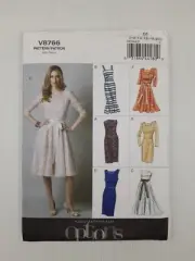 Vogue Sewing Pattern 8766 V8766 Misses Lined Dress Pattern Size 12-20 NEW