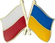 [Pinstant] Poland Polish Ukraine Ukrainian National Flag Crossed Flags Friendship Love Alliance Allies 1" Enamel Pin, 1 Inch, Enamel, enamel