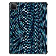 iPad Pro 11-inch (3rd/4th gen) iPad Impact Case Black-blue checks optical illusion