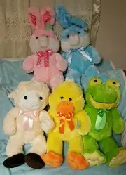 (1) LARGE 30" PLUSH EASTER BUNNY, FROG, DUCK, LAMB, DUCK CUTE SOFT COZY GIFT TOY