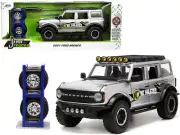 Jada 33852 2021 Ford Bronco Gray Metallic "KC HiLiTES" with Extra Wheels 1/24