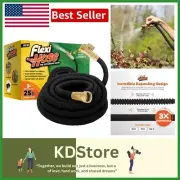 Lightweight 25ft Expandable Garden Hose - No-Kink Flexibility, Brass Fittings