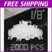 2000 Tile Leveling Clips - 1/8 Inch Lippage Free Spacers for Effortless Insta...