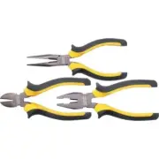 Yamoto CV 3 Piece Plier Set with Long Nose/Combination Pliers & Diagonal Nippers