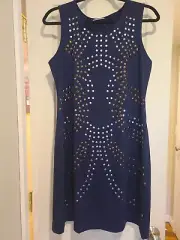***NEW*** Cynthia Rowley Navy Ponte Knit Shift Dress Size Large - Sleeveless