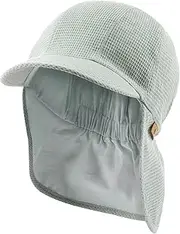 [Sterntaler] Boys' Peaked Cap with Neck Protection Made of Cotton Printed with Dino Sun Hat