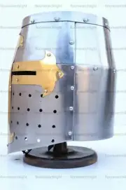 Knight Officer Helmet Medieval Viking Centurion Crusader With Stand HALLOWEEN