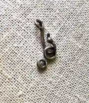 Hand Shaped .925 Sterling Silver 1 Strand Hook and Eye Clasp