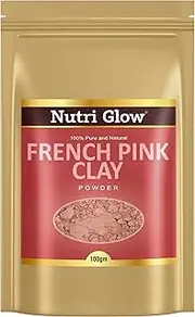 Nutri Glow | French Pink Clay Powder | 3.53 Oz (100 g) | Pink Kaolin Clay | Montmorillonite Pink-Clay | French Rose Clay | For Face Masks, Soaps, Creams, Bombs, Scrub | Vegan | Ayurveda | Non GMO | Potent ayurvedic herb | Resealable Air Tight Pouch