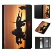 PASSPORT ITINERARY ORGANIZER|FIGHTER JET PLANE IN SUNSET #1