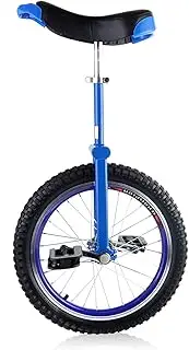 Blue Unicycle for Kids/Adults Boy, 16"/18"/20"/24" Leakproof Butyl Tire Wheel, for Cycling Outdoor Sports Fitness Exercise Health (Size : 16"(40Cm)) Durable TDF