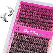 Lash Clusters Wispy 280PCS Eyelash Clusters 30D 40D Lashes 9-16mm Cluster Eyelash Extensions Individual Lashes Soft Eyelashes with Thin Band False Eyelashes at Home(D-Mix9-16mm)