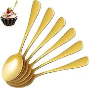 Hoement Stainless Steel Tableware Set 6pc Dinner Spoons Polished Finish Comfortable Handle