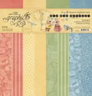 GRAPHIC 45 "HIP HIP HOORAY" 12X12 PATTERN & SOLIDS PAPER PACK SCRAPJACK'S PLACE