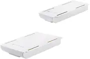 iplusmile 2Pcs Wall Mounted Small Drawer White Compact Drawer Type Storage Box for Stationery Organization Material for Desk Office and Home Use