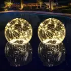 Floating Pool Lights Solar Powered, 6.5 Inch Warm White Light Up Solar Pool L...