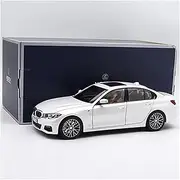 Scale Finished Model Car 2019 for BMW 330i Die Cast 1:18 Scale Simulation Alloy Car Model Collection Car Gift Static Model Display Miniature Replica Car(White)