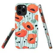 For iPhone 12 Pro/12 Tough Protective Cover, Poppy Field