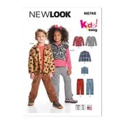 New Look Sewing Pattern N6746 Children's Knit Top, Jacket, Vest and Cargo Pants