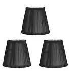 3PCS E14 ClipOn Cloth Lamp Shade Modern Fabric Lampshade Table Light Cover Fo AU