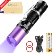 UV Flashlight 395nm High Power Black Light for Pet Stain Jade Amber Detection