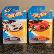 Hot Wheels Lamborghini Aventador Bundle - Silver and Orange