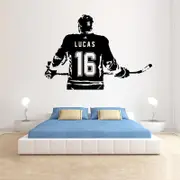 [Namly Design] Wallsticker - Hockey Player / Personalised / 02