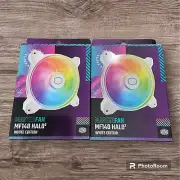 Cooler Master MasterFan MF140 Halo2 White Edition 140mm ARGB Fan 2 Pack