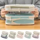 Canvas Pencil Case Large Capacity Storage Bag Portable Pen Box Student Gift