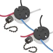 2PS Ceiling Fan Switch Zing Ear ZE-208s E89885 3 Speed 4 Wire Pull Chain Switch