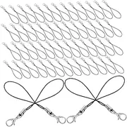 Homoyoyo 100pcs Keychain Lanyard Strap for Id Cards Mobile Phones USB Flash Drives and Mps Lightweight Hanging Rope for Work Events and Travel