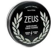 ZEUS Cream Hair Pomade for Men, Matte Finish, Medium Hold, 120ml (New Formula)