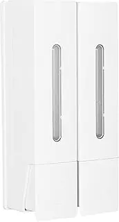 Wall Mounted Soap Dispenser, Bathroom Wall Mounted Shower Soap Dispenser, Shampoo and Conditioner Dispenser, No Drilling Refillable Liquid Holder, Space-Saving Wall-Mounted Design