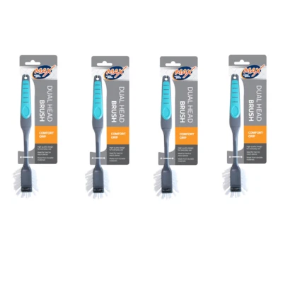 4 x Cleaning Brush Comfort Grip Kitchen Bathroom Sliding Tool Dust Cleaner