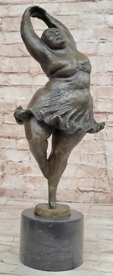 Modern Abstract Art Botero Bronze Statue Figure - Graceful Beauty in Every Detai