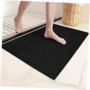 Bathroom Rug Mat, Chenille Bath Mat with Non Slip Rubber Backing Soft and