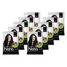 Nisha Black Hair Color Dye 10gm Natural Black Color Hair Henna (pack of 10)