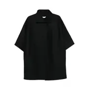 [Harris Wharf London] Harris Wharf London Short-sleeve Collared Coat 46 IT BLACK