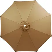 Umbrella Replacement Parasol Fabric Cover with 6/8 Ribs, 2-3.0m Garden Parasol Canopy Cover Replacement Top for Garden, Patio Umbrella(Color 7,2.5M/8.2FT(6 Ribs))