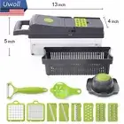 Vegetable Chopper Dicer Food Potato Cutter Mandoline Slicer w/ Container 14 In 1