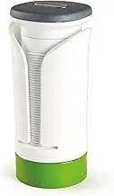Zyliss Spiralizer - Vegetable Spiralizer & Slicer for Perfect Ribbons and Spirals | Includes 2 Blades | Manual Kitchen Tool | Ideal for Zucchini, Carrots, Cucumbers, Radishes | White/Green/Grey
