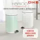 DIKE 超靜音抗菌緩降圓型垃圾桶5L-冬雪白 HBA100WT