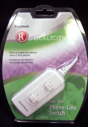 Radio Shack Two-Way Phone-Line Switch 43-433 Turn One Line Phone into 2 NEW H1