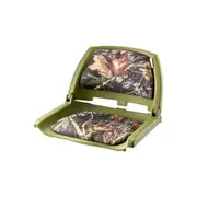 VEVOR Boat Seat Low Backrest Flip Up Boat Seat Sponge Cushion Camouflage