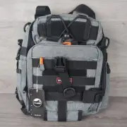 Yvleen Backpack Sling Fishing Tackle Water Resistant Rod Holder Tactical Bag
